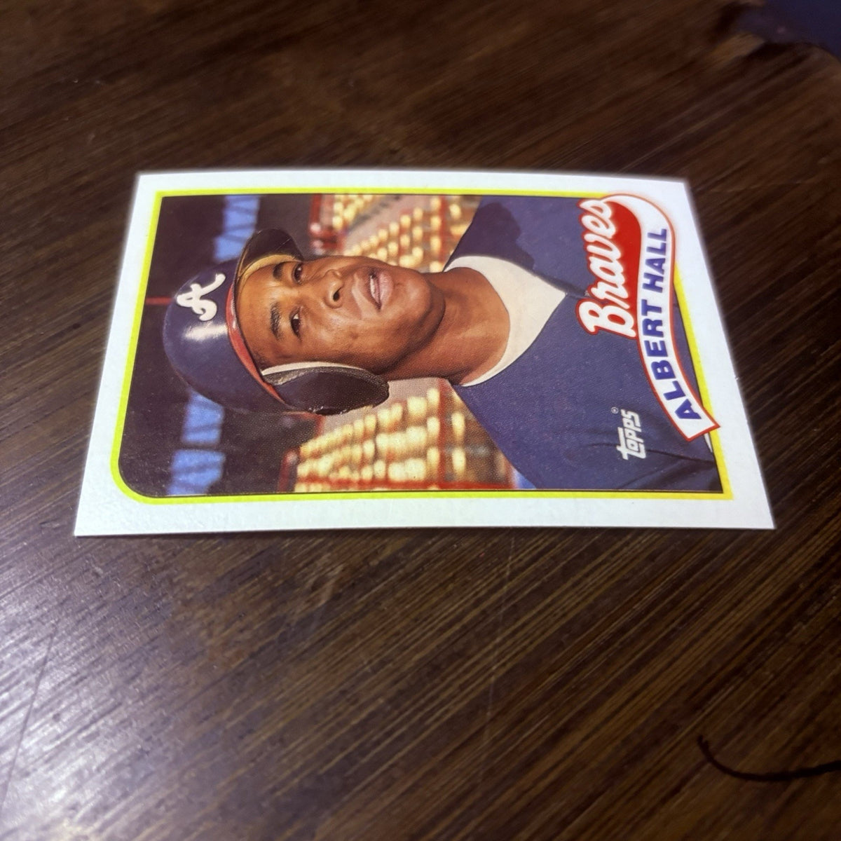 Albert Hall #433 1989 Topps MLB Baseball Card Braves High Grade
