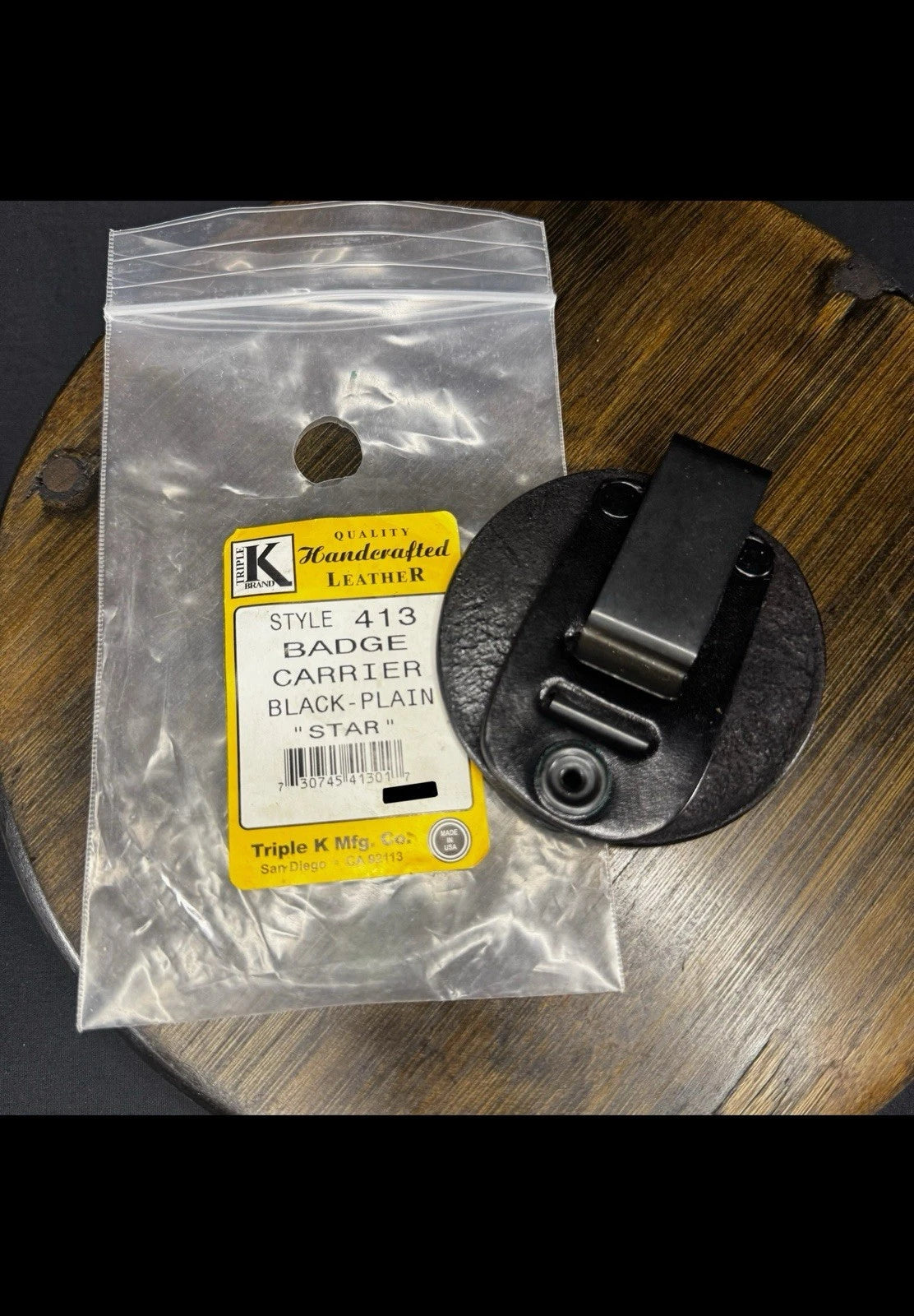 Triple K Badge Carrier Handcrafted Leather Badge Carrier 413