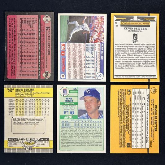 Kevin Seitzer (Lot Of 6) Trading Cards #670, #17, #292, #55, #238, Diamond Kings