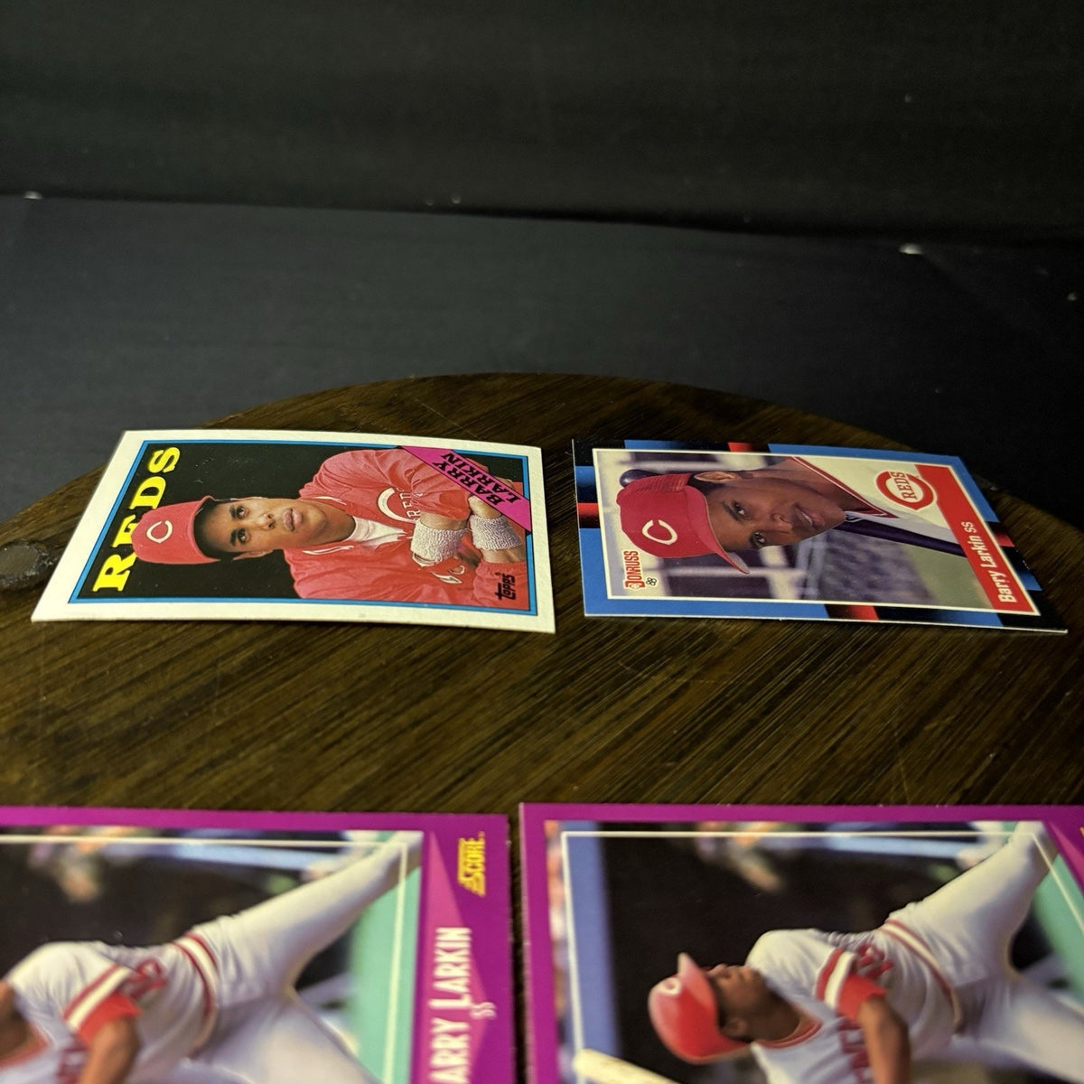 1988 Barry Larkin (4) Card Lot Score (#72) Donruss (#492) Topps(#102) High Grade