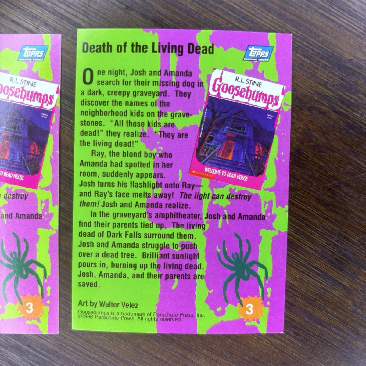 1996 Goosebumps #3 Death of the Living Dead Lot Of (2) High Grade Topps Card