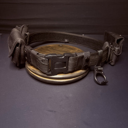 Bianchi Nylon Duty Belt 34"-40" w/Double Handcuff, Baton, Mace, Radio Holster