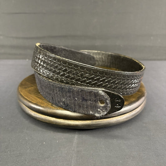 Bianchi Duty Belt Size 34" Waist 1.5" Wide Black Basketweave Leather