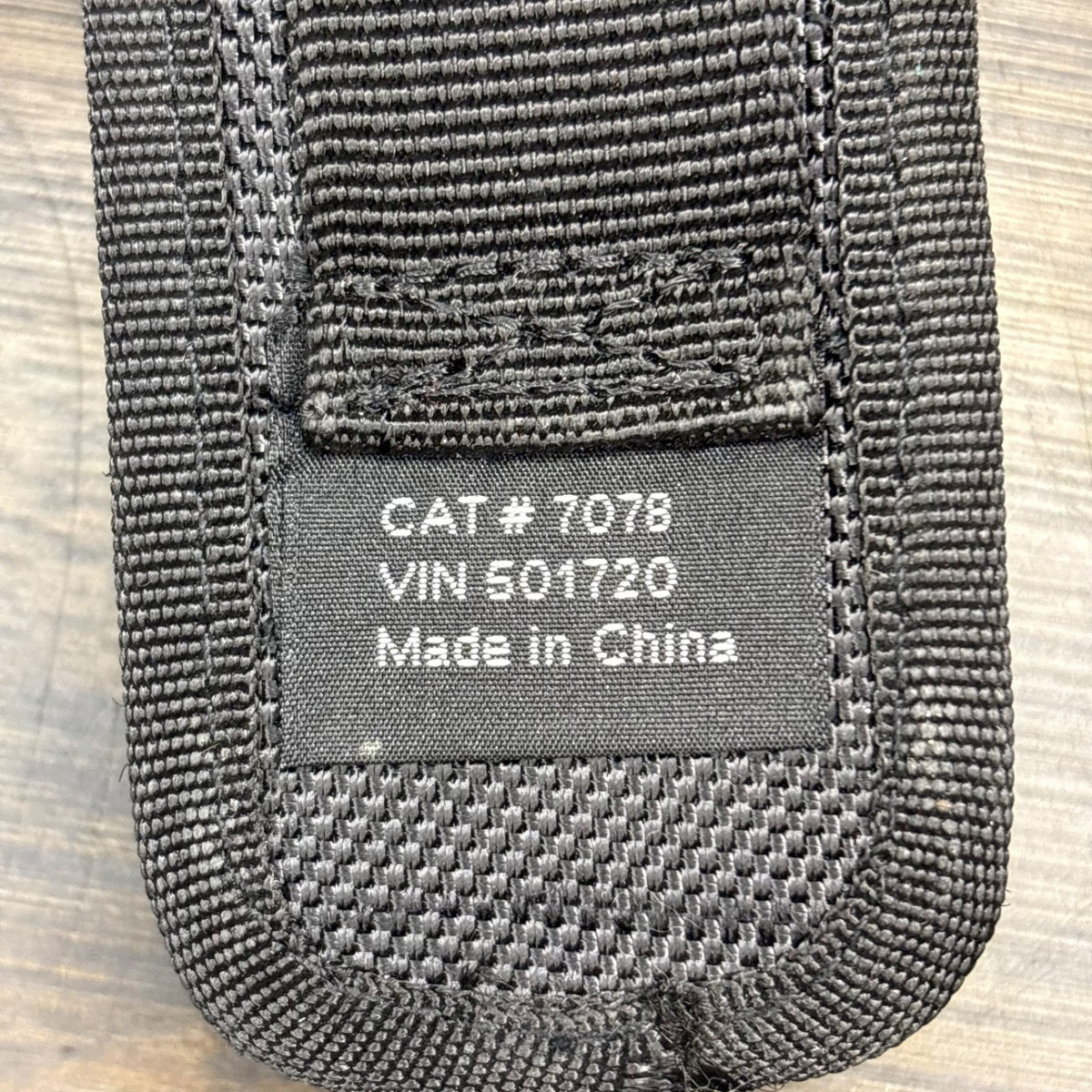 CAT Light / Baton Holder Black Nylon Open-Top W/ Belt Loop 4.5" X 1 1/8"