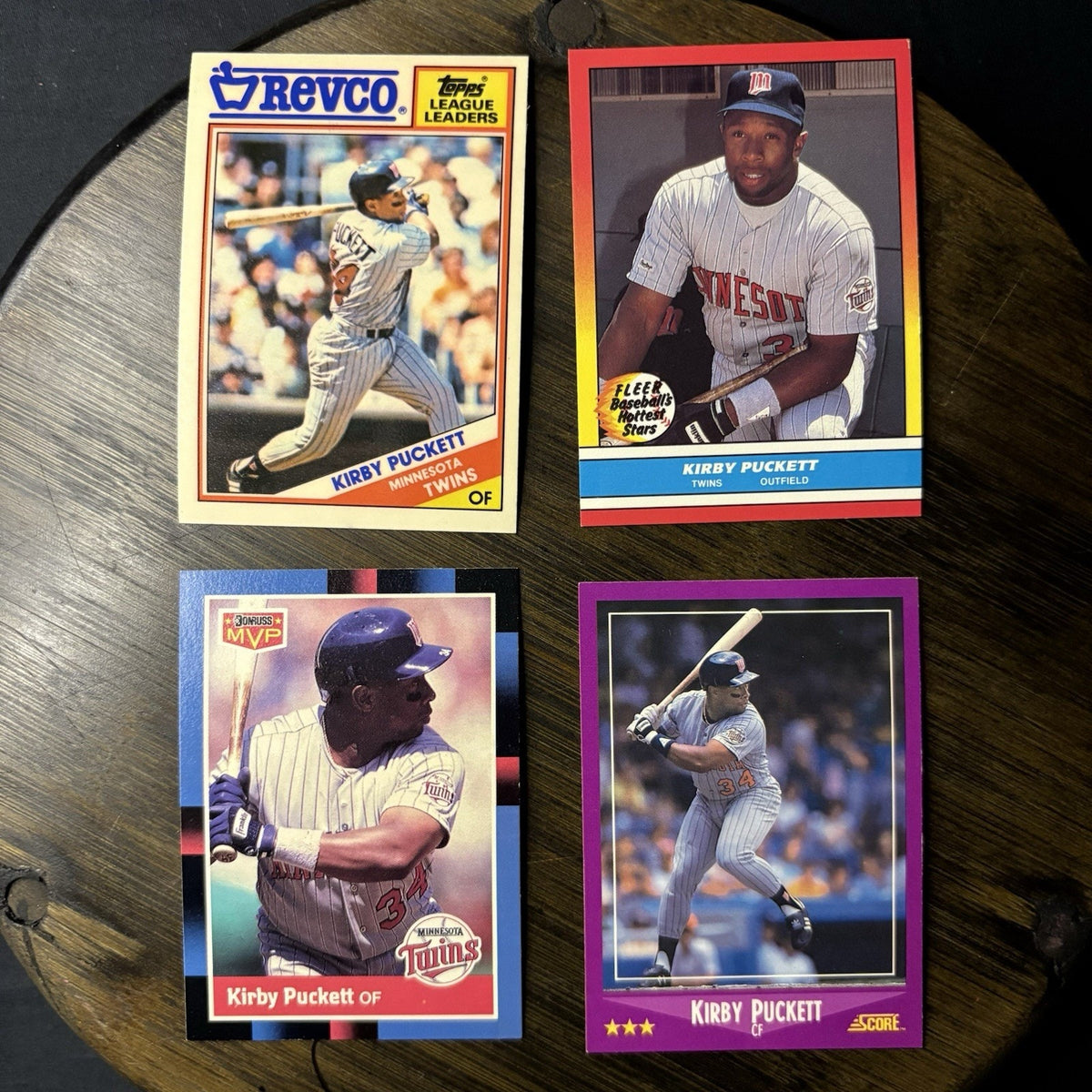 Kirby Puckett 8 Card Lot MLB Mint Condition