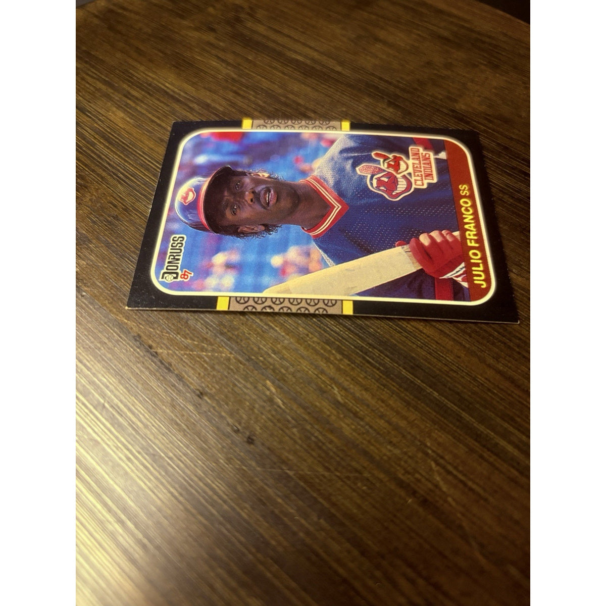 1987 Donruss Julio Franco Baseball Card 131 Indians Shortstop High Grade