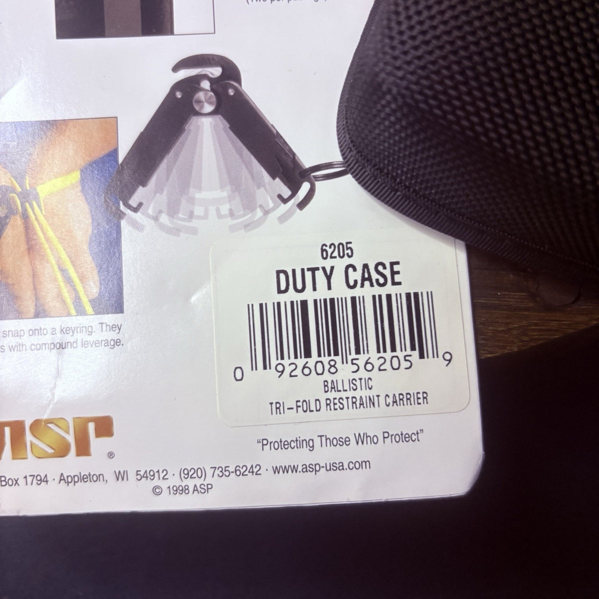 ASP Tri-Fold Case Carrier 6205 Holds 3 Disposable Restraints Ballistic Nylon