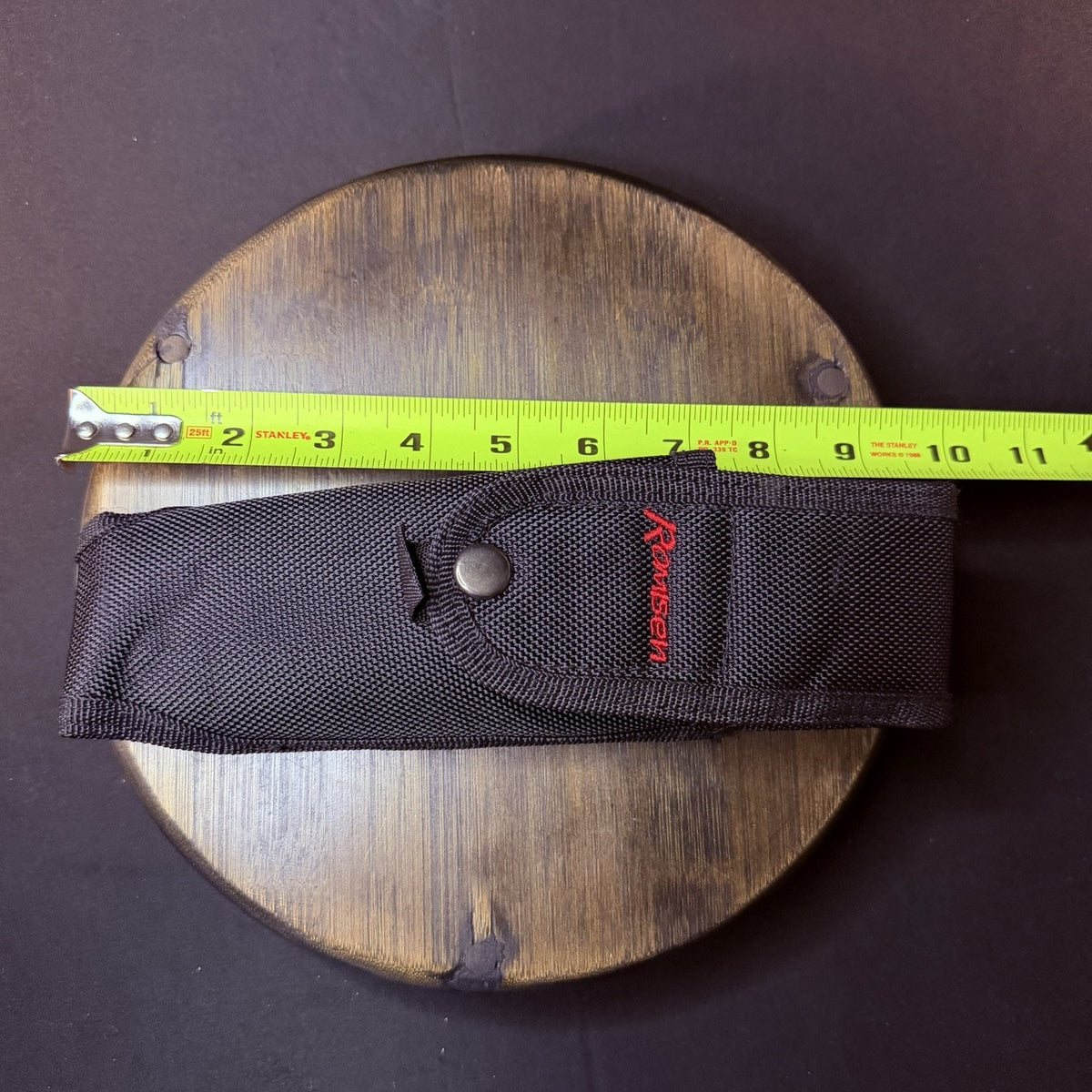 Ramisen Nylon Flashlight/ Baton Holder Pouch Black With Adjustable Belt Loop 10"
