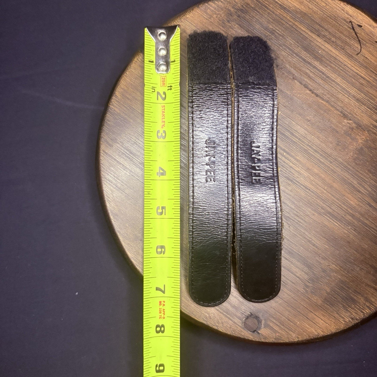 Jay-Pee Leather Belt Keeper Hook & Loop Closure High Gloss 1"x 7.5" 2 Pack