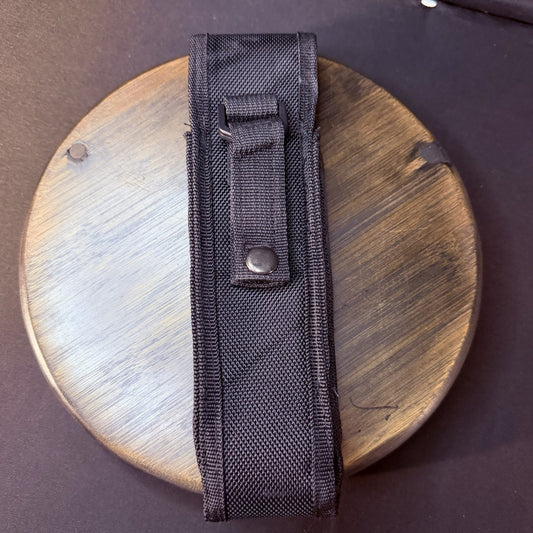 Ramisen Nylon Flashlight/ Baton Holder Pouch Black With Adjustable Belt Loop 10"