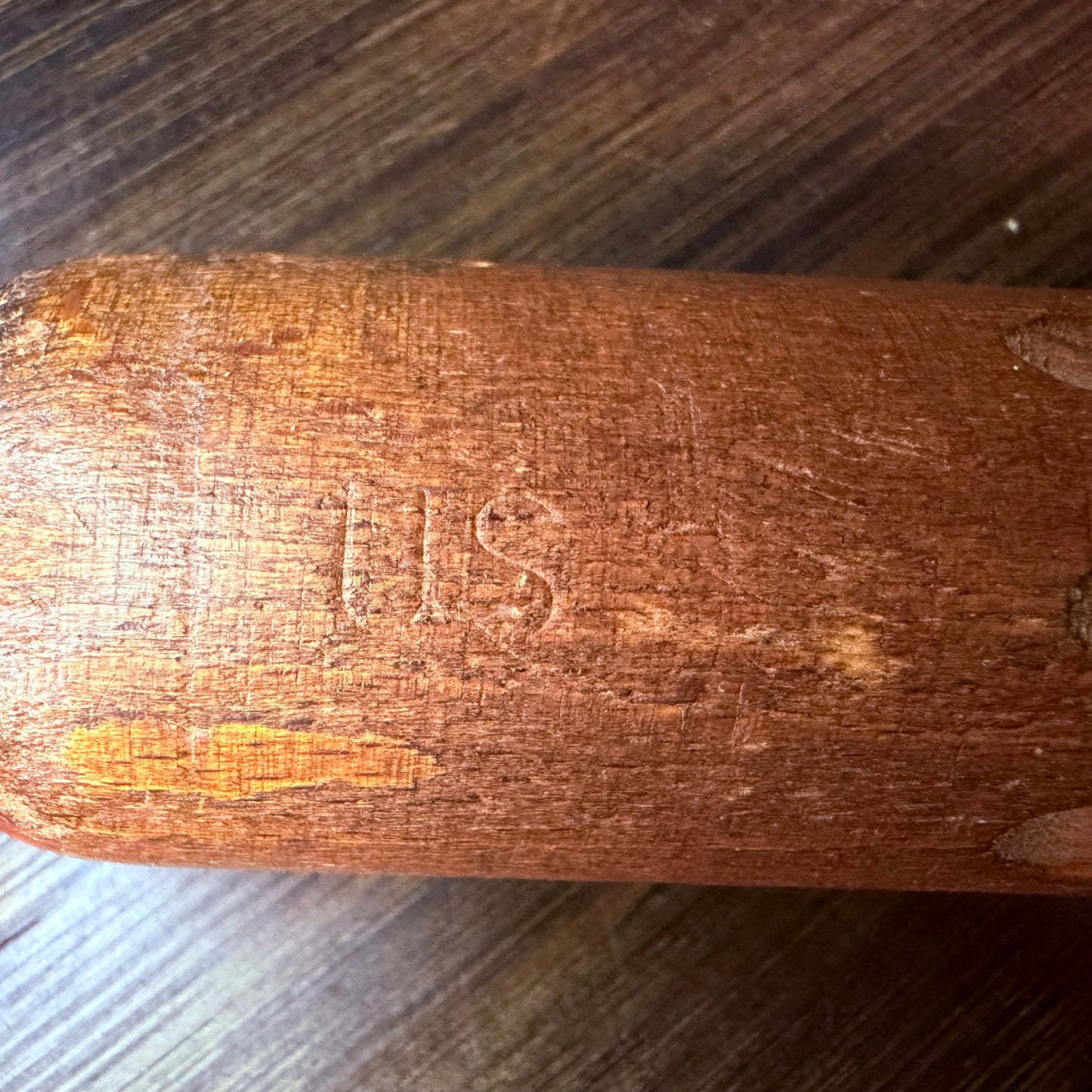 Vintage Vietnam Era US Engraved Wooden Military Baton 36" Grip