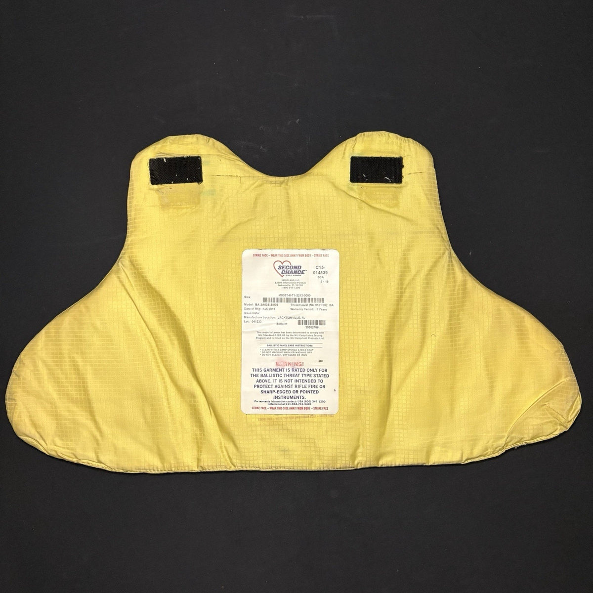 Second Chance Bullet Proof Vest Level 2 (II) Size XXL Concealable Ballistic Vest