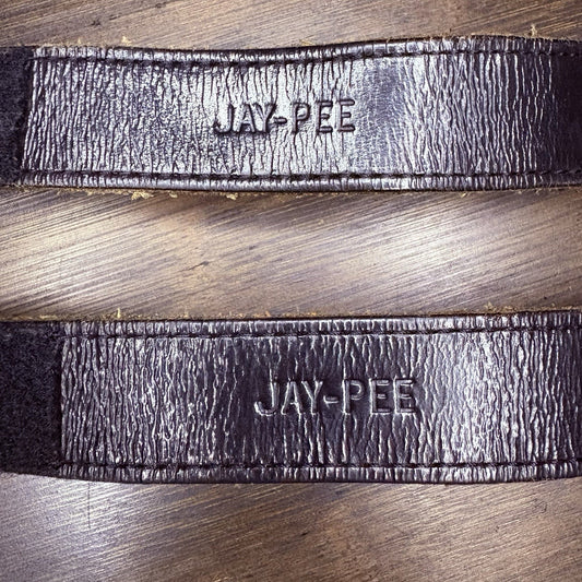 Jay-Pee Leather Belt Keeper Hook & Loop Closure High Gloss 1"x 7.5" 2 Pack