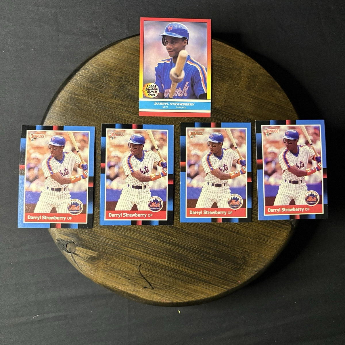 Darryl Strawberry Lot (5) Baseball Cards 1988 Fleer HIGH GRADE New York Mets MLB
