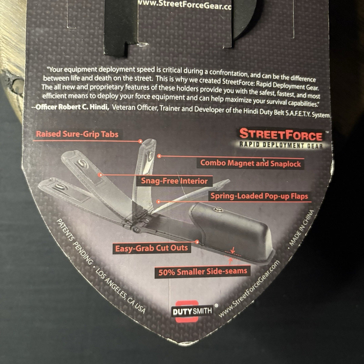 Rapid Deployment 9mm Magazine Pouch Spring Loaded Closure .40, .357