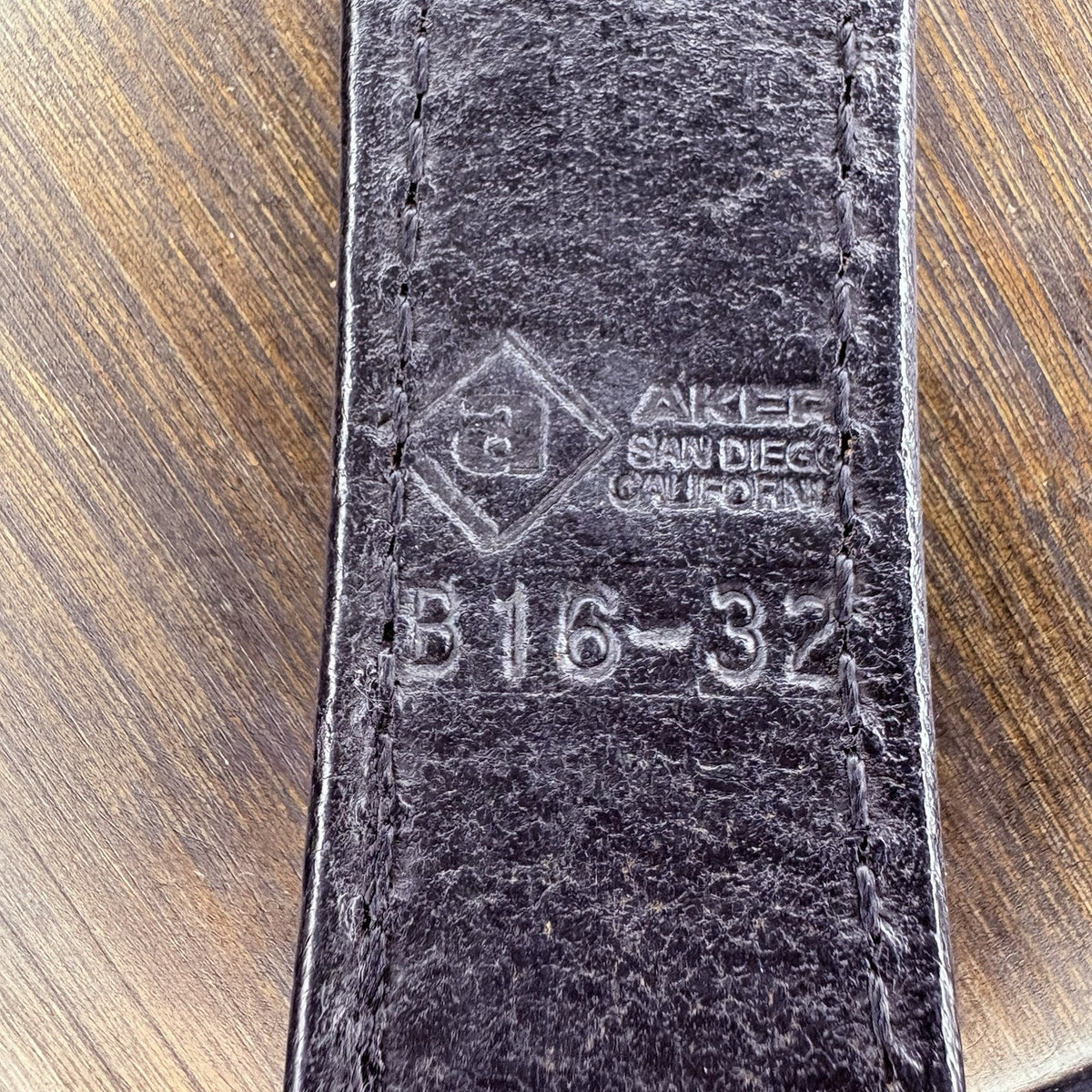 Aker Duty Belt Size 32" B16 Made In San Diego, California USA Hook & Loop