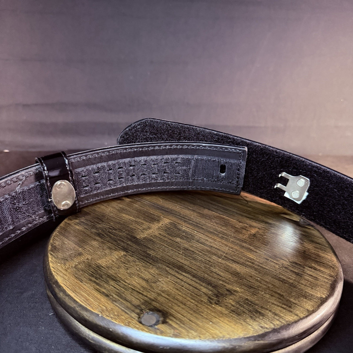 Dutyman Duty Belt Size 36"-38" Black High Gloss Leather 5031 Width 2.25"