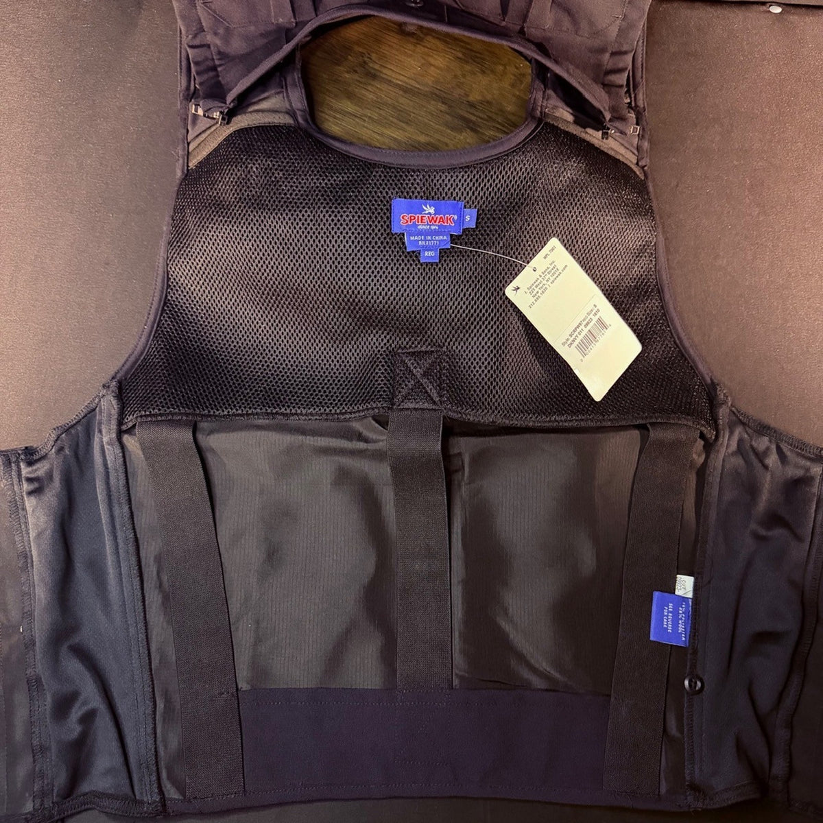 Spiewak Tactical Armor Carrier Vest Size Small Dark Navy Mic Tab Carrier Only