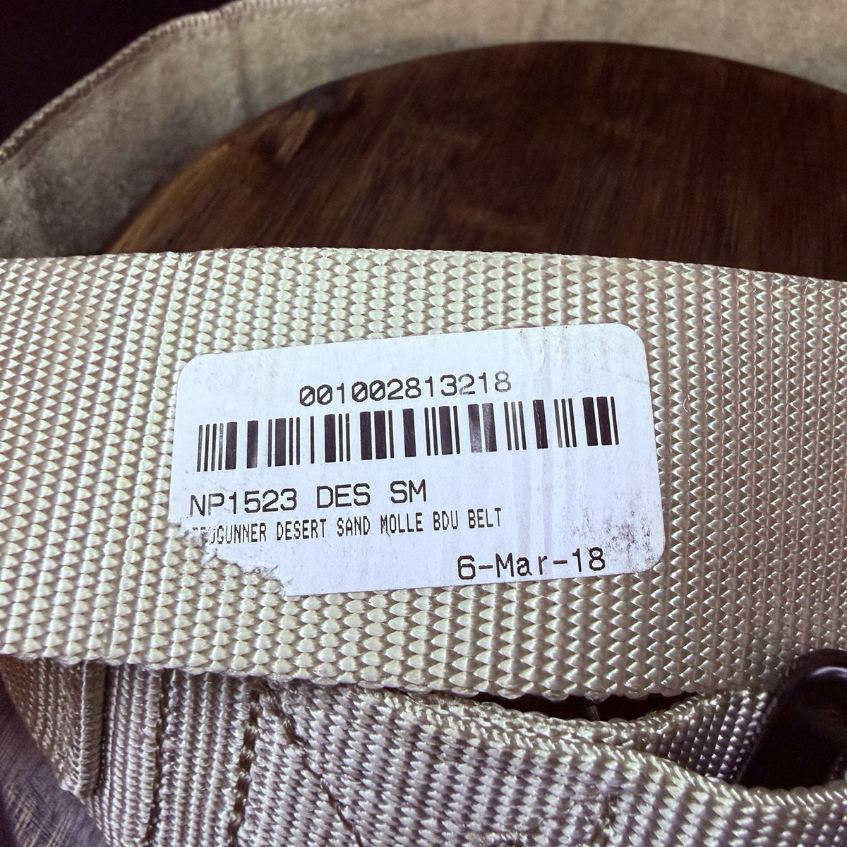 Gunner Belt Size Small MOLLE Desert Sand BDU 1523 Metal Buckle