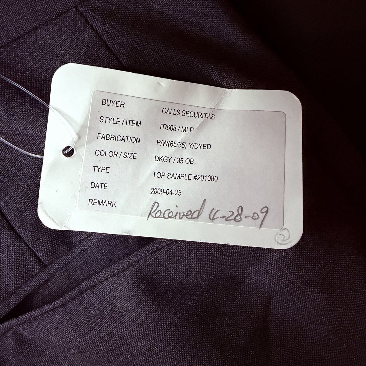 Galls Service Dress Pants Size 35 Unhemmed Dark Grey Class A Uniform TR608