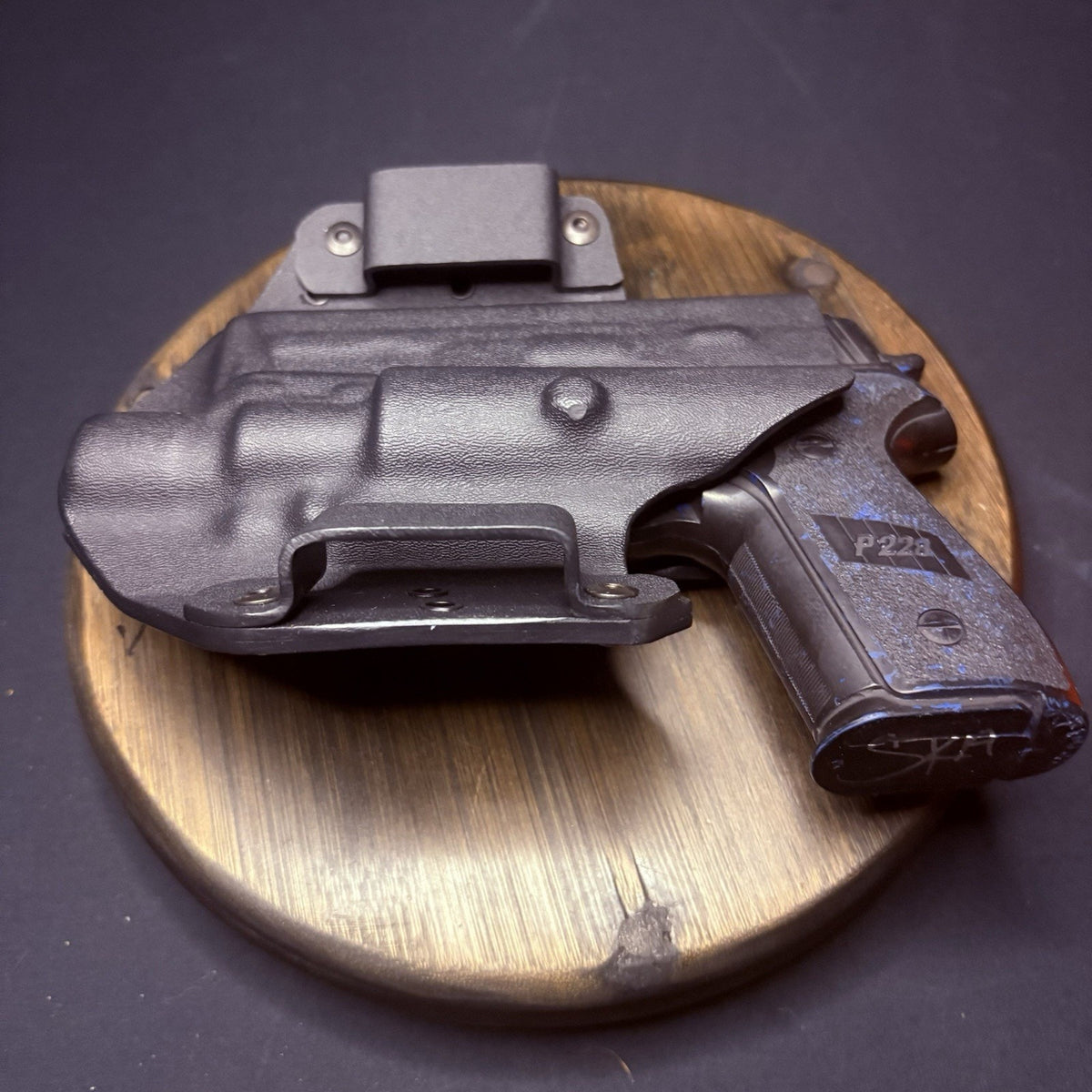 Sig Sauer P228 + Light Holster Kydex Black Double Belt Loop