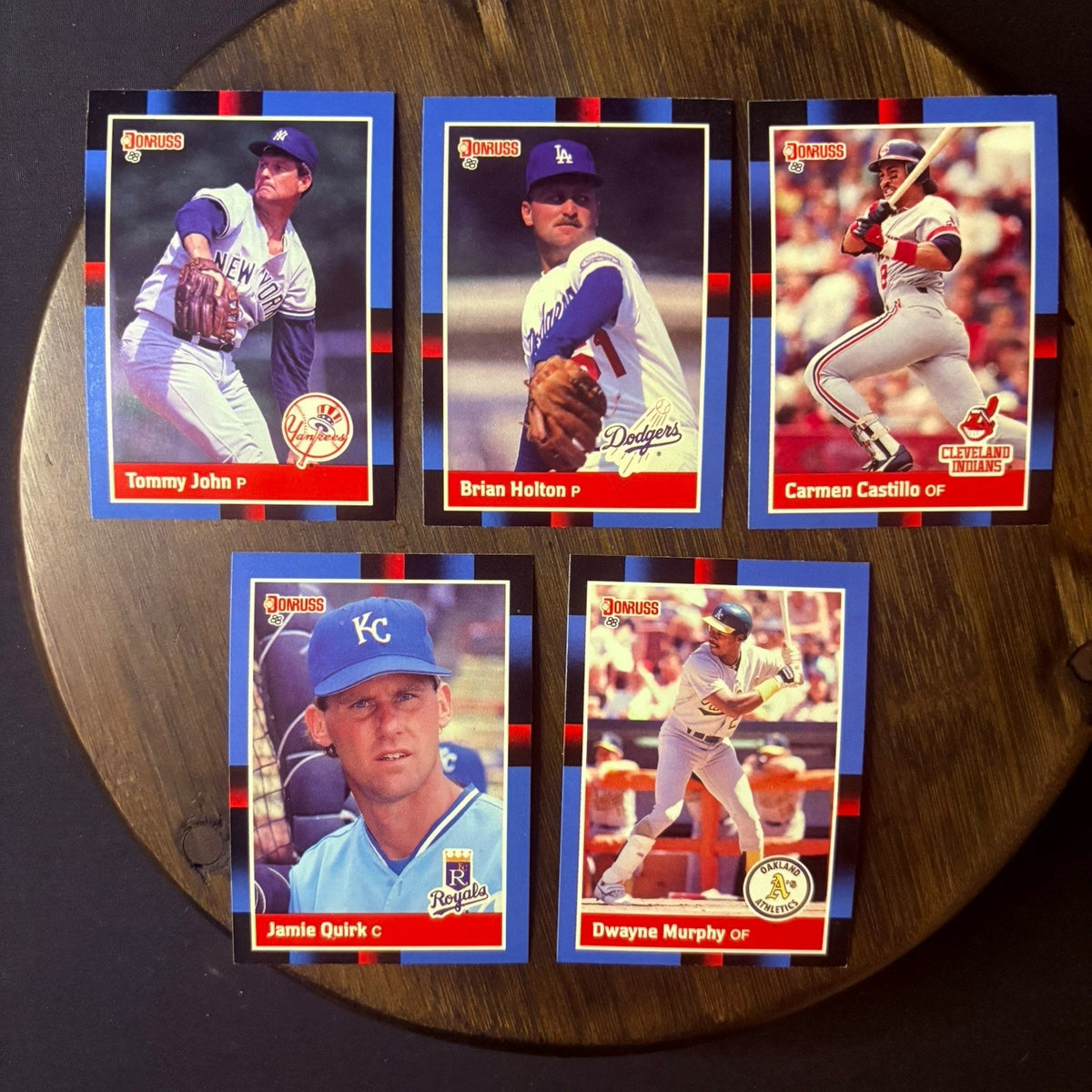Donruss 1988 High Grade Cards #401, #402, #403, #404, #405 MLB Baseball (Lot 5)