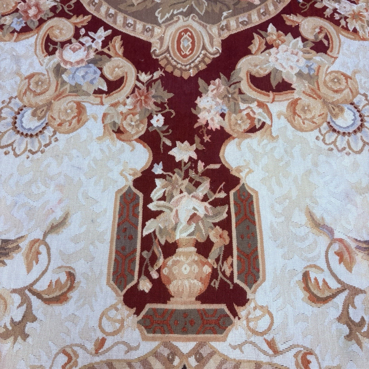 Antique French Tapestry 10x8, 19th Century, Hand Woven Aubusson Dragons