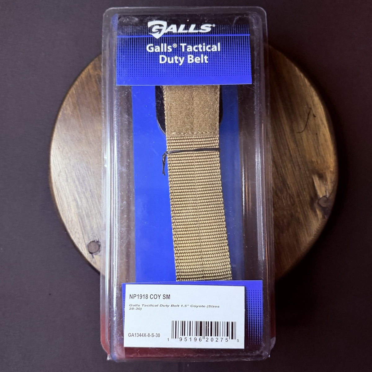 Galls Tactical Web Duty Belt Size Small 28"-30" Metal Buckle 1918 Coyote 1.5"