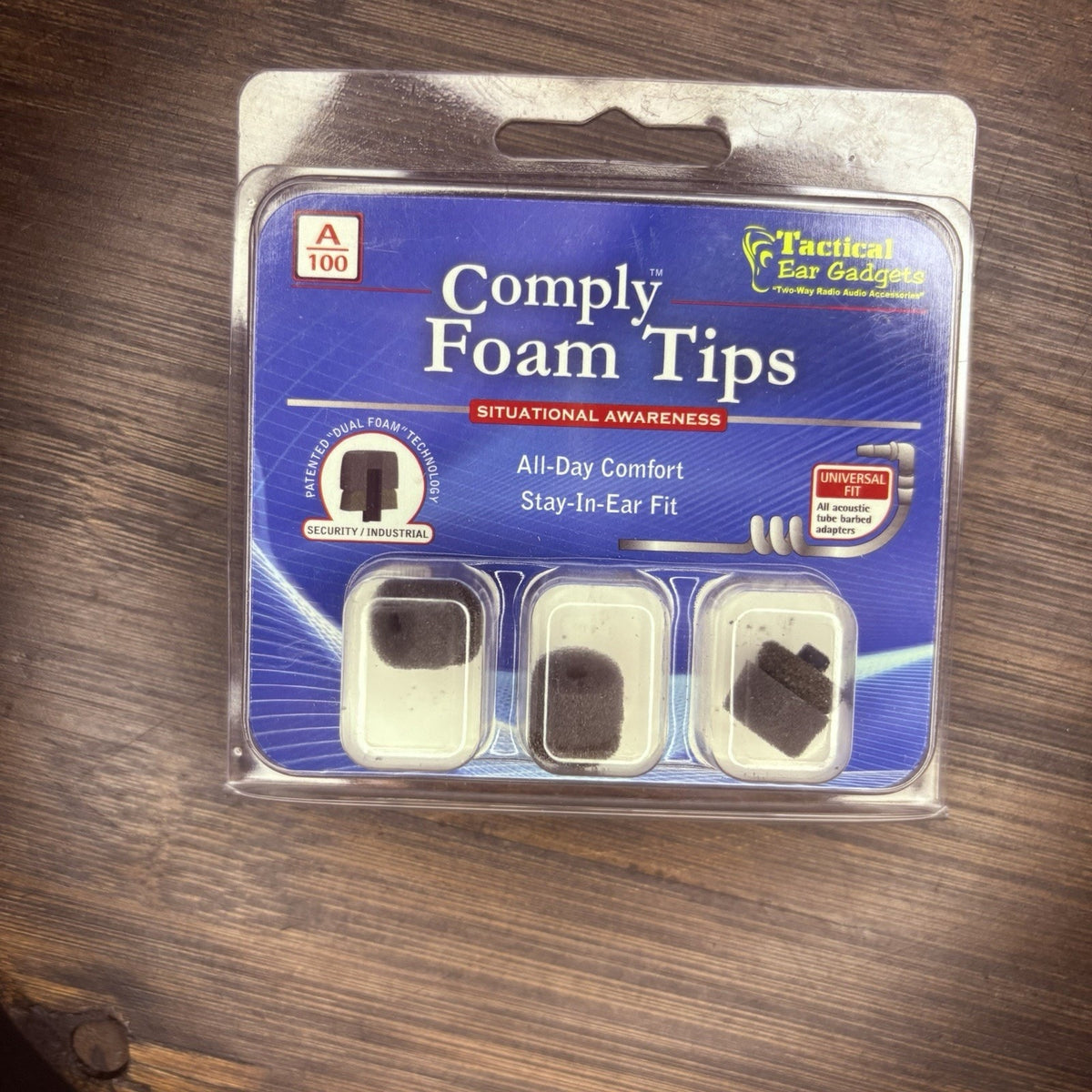 Comply Two Way Earpiece A-100 Memory Foam Ear Tips (3 Pieces)