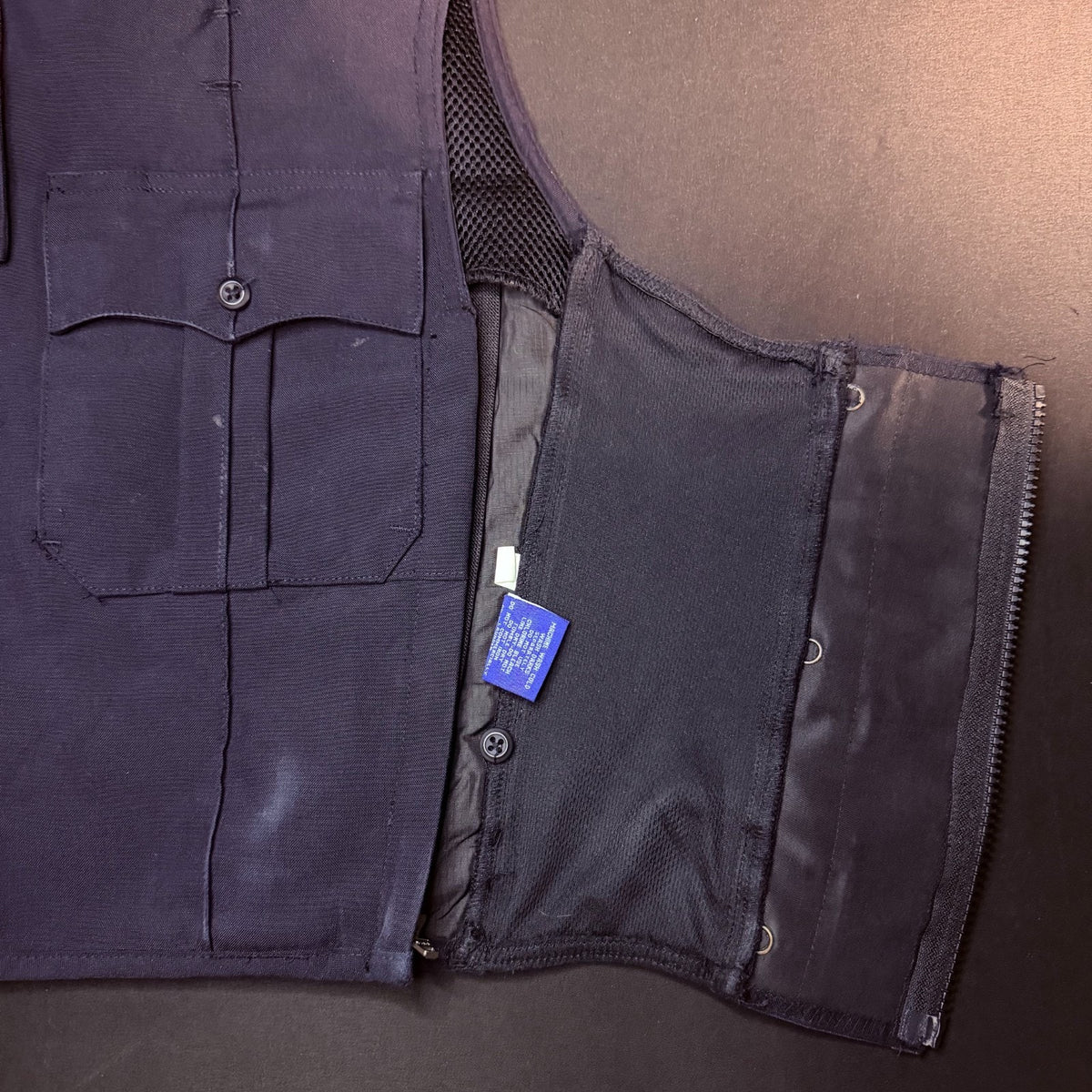 Spiewak Tactical Armor Carrier Vest Size Medium Regular Dark Navy Mic Tab Duty