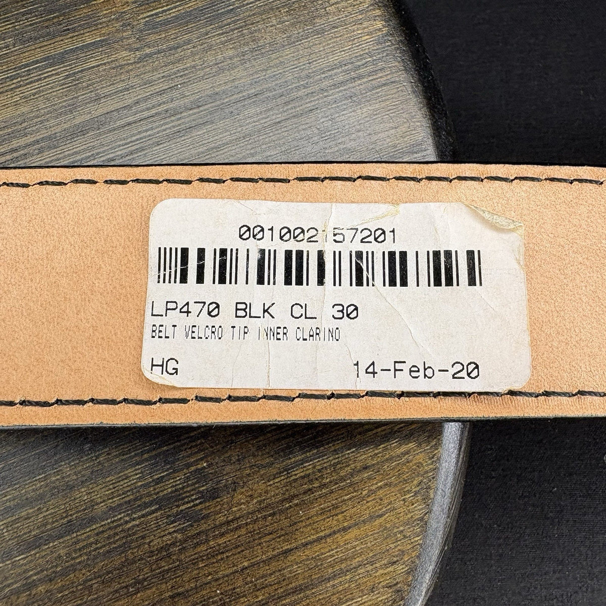 DutyMan Duty Belt Size 30" Plain Black Hi-Gloss Leather 1.5" Wide 1331