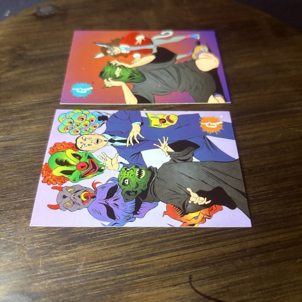 1996 Topps Goosebumps Lot Of (2) "The Mask" Trading Cards All High Grade