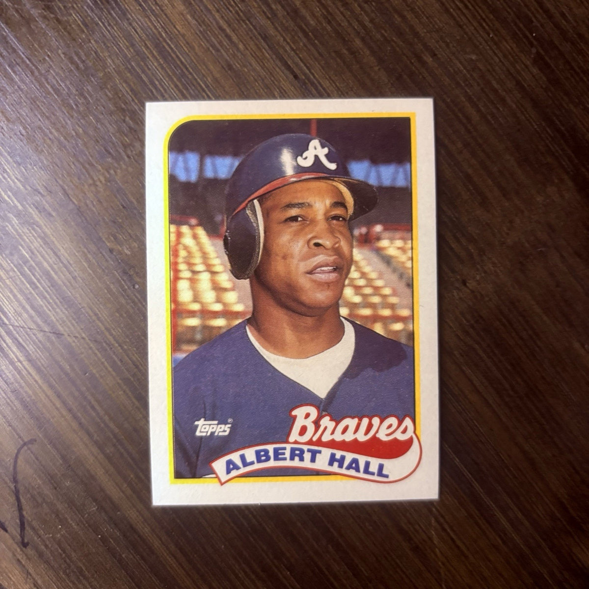 Albert Hall #433 1989 Topps MLB Baseball Card Braves High Grade