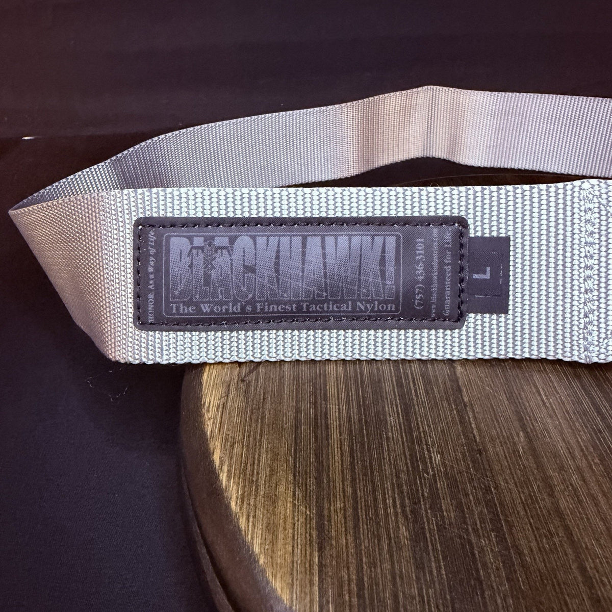 Blackhawk Military BDU Belt Size Large Up To 52" Light Grey Nylon Metal Buckle
