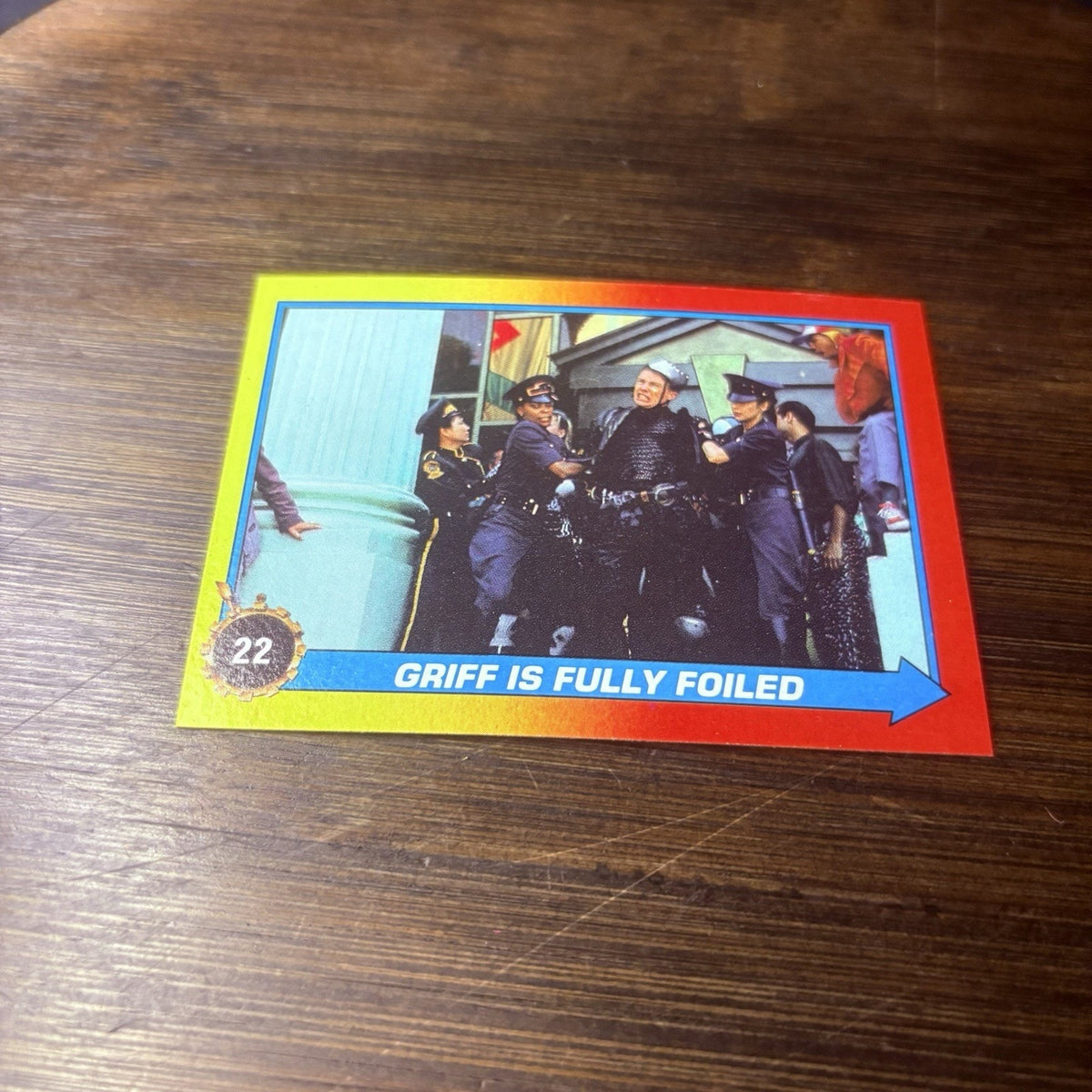 Back To The Future 2 1989 Topps #22 "Griff Is Fully Foiled" High Grade Card