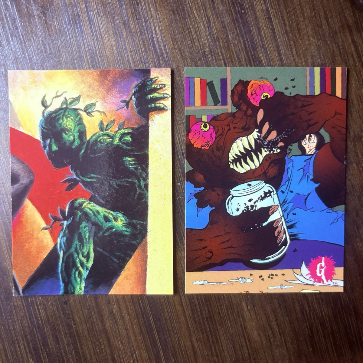 1996 Topps Goosebumps Lot Of (2) "Monsters" Trading Cards All High Grade