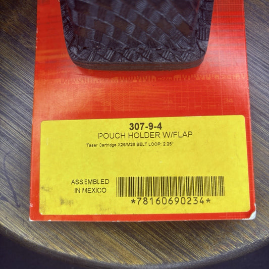 Safariland 307 Taser Cartridge Pouch X26 M26 Basketweave Leather 2.25" Belt Loop