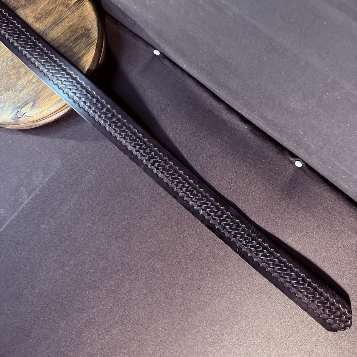 Galls Belt Custom Size 40” Make Your Own Holes Black Basketweave Leather LP1213