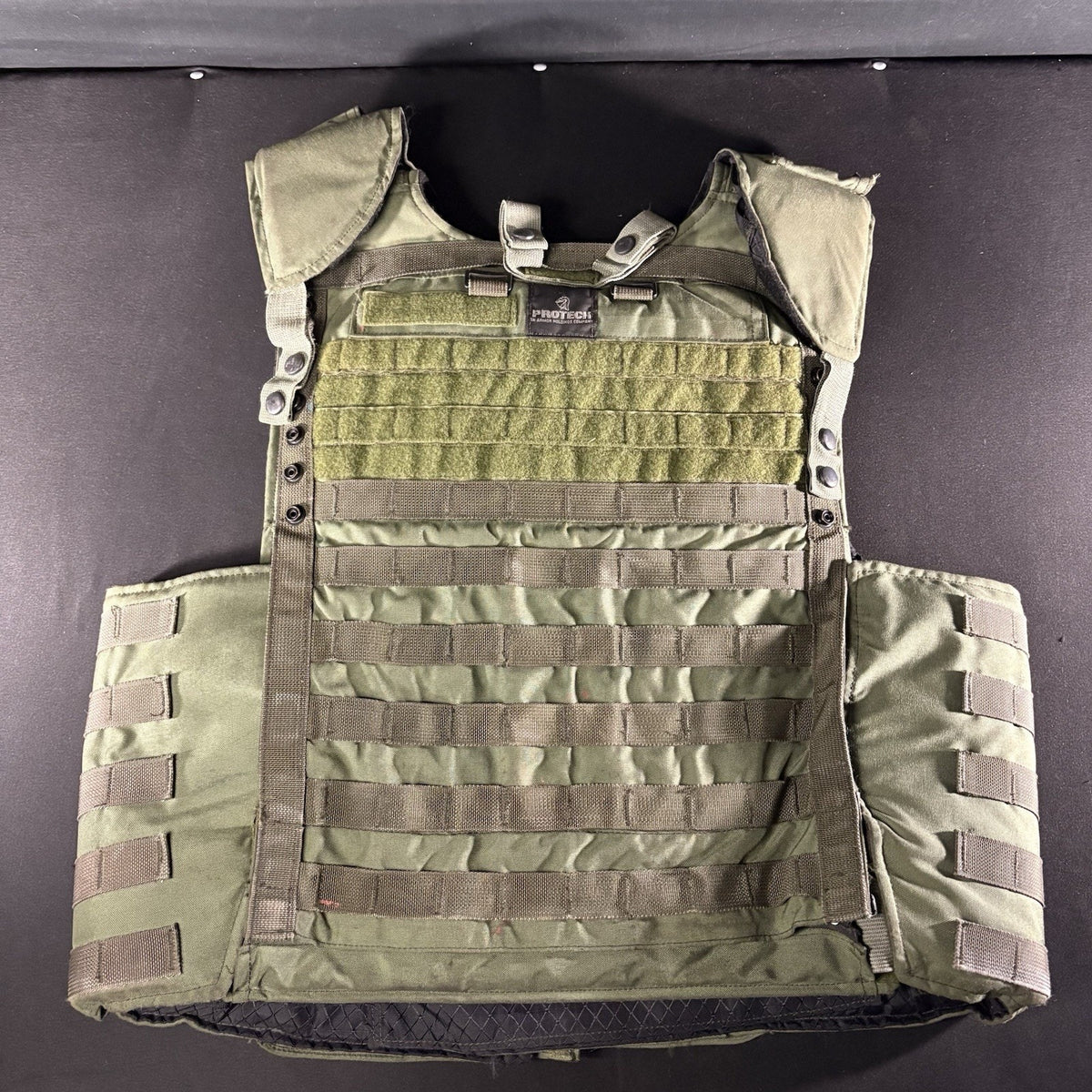 Protech 3A Tactical Carrier Size Large Vest Overlap Chest IIIA Shoulder Armor