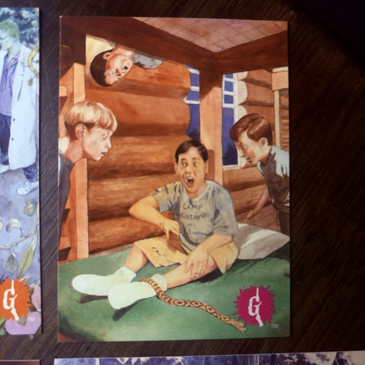 1996 Topps Goosebumps Lot Of (2) "Camp" Trading Cards All High Grade, See Photos