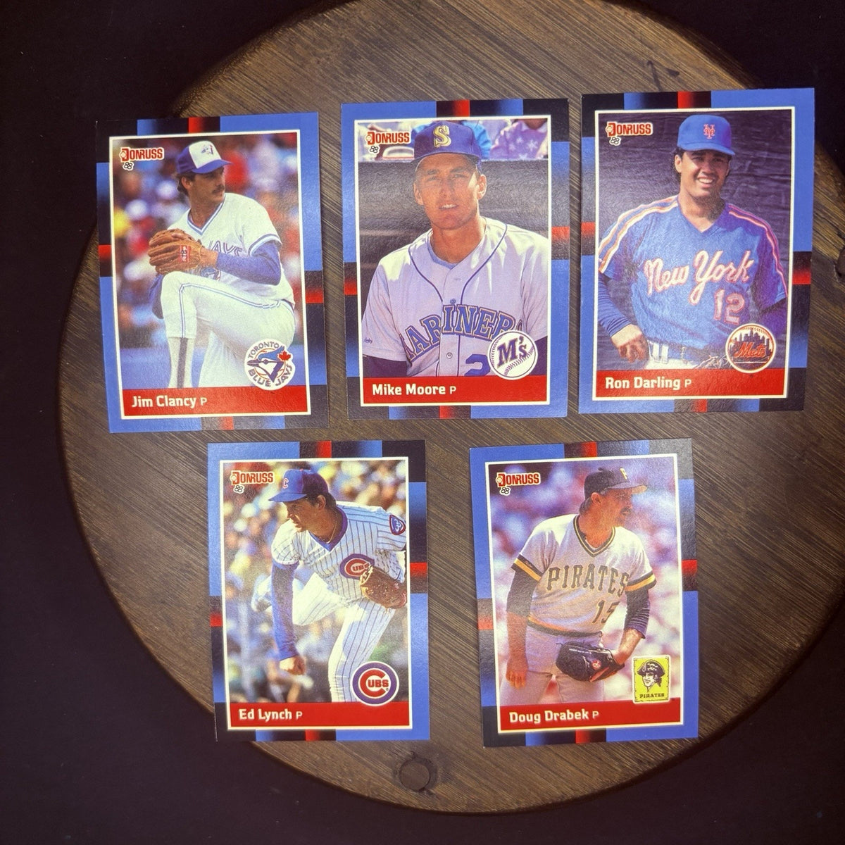 Donruss 1988 High Grade Cards #79, #77, #76, #75, #74 MLB Baseball (Lot 5)