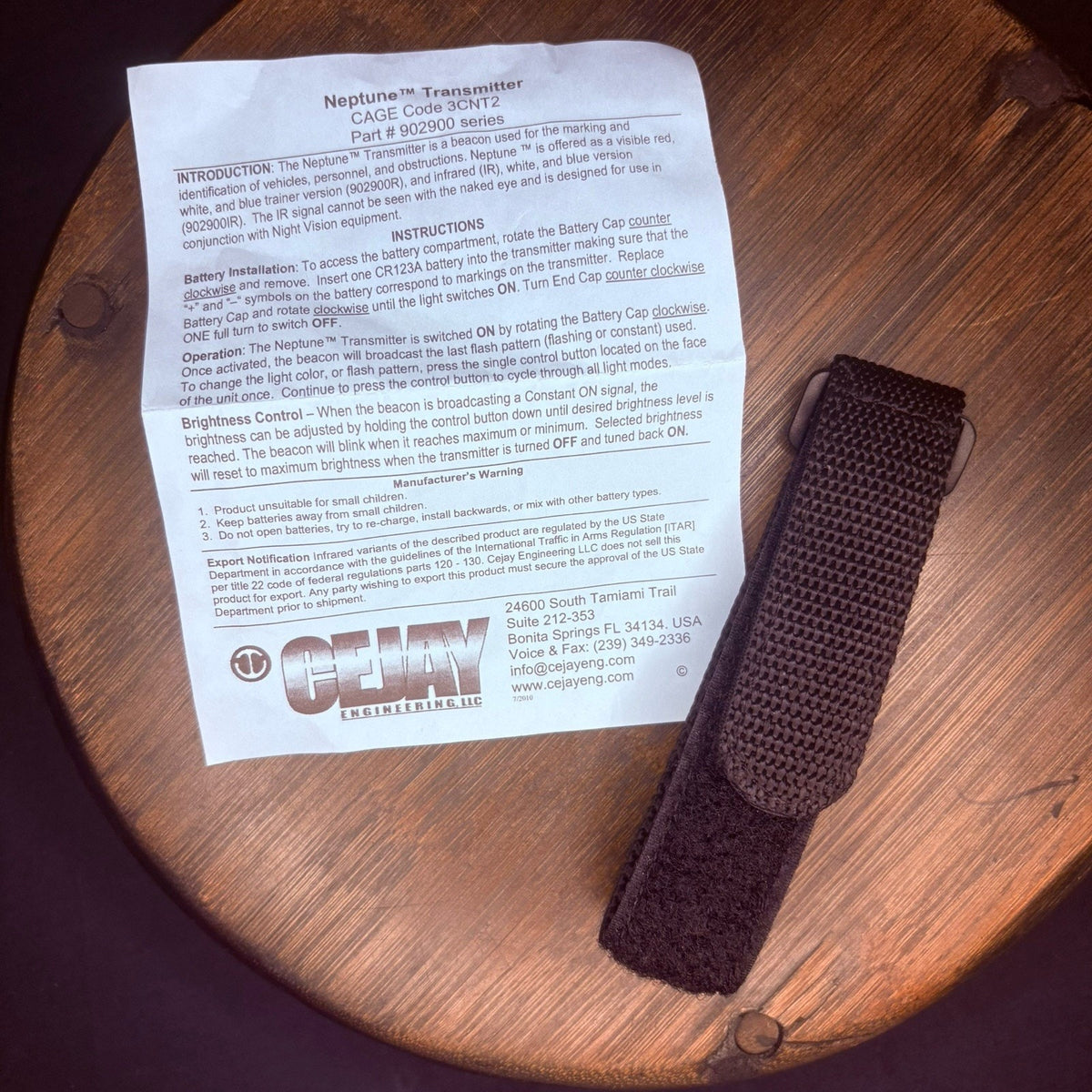 Cejay Neptune Strap For Attachment, LED Signal Light Distress Beacon Strobe