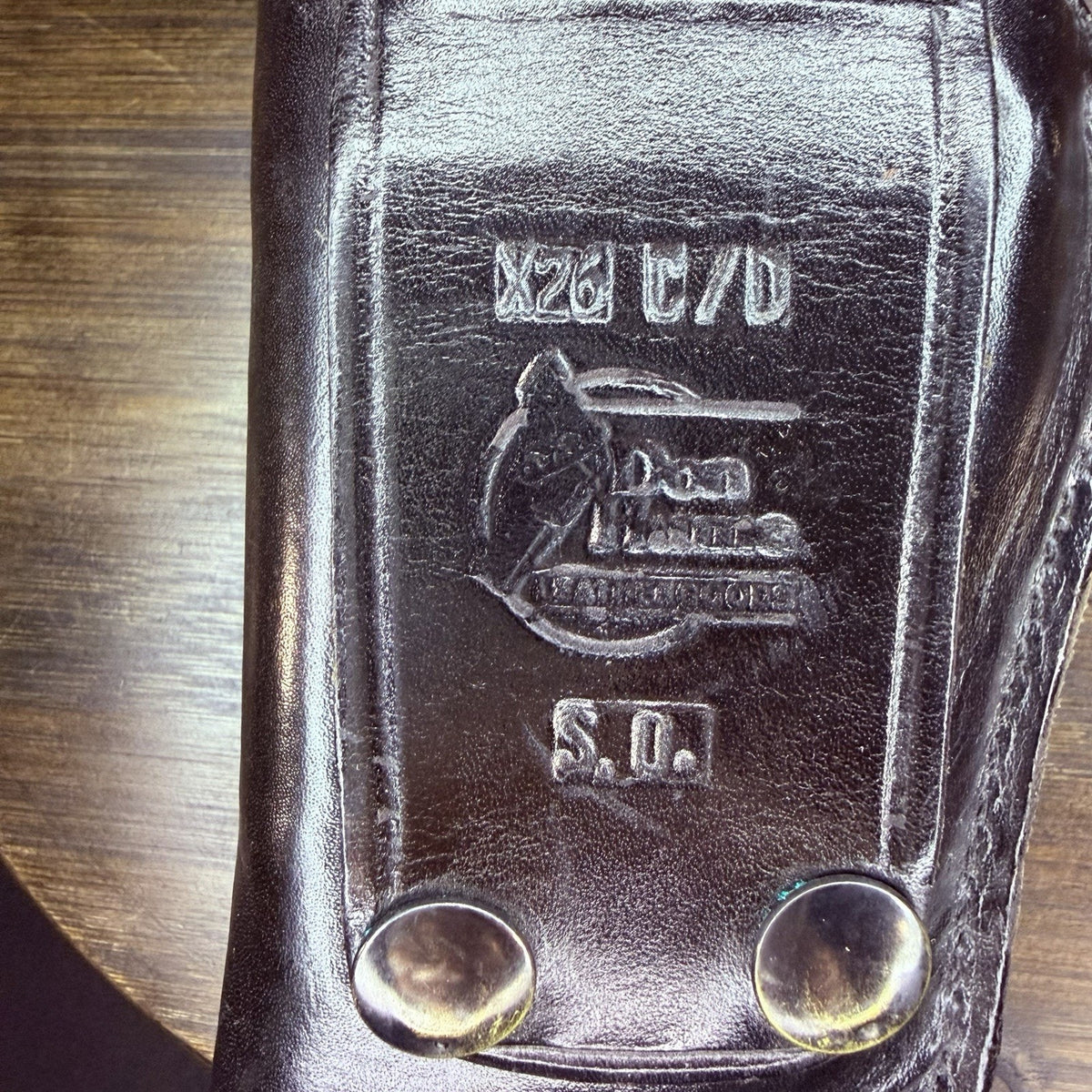 Don Hume X26 Taser Holster RH OWB Leather Basketweave 2.25" Belt Loop USA Made