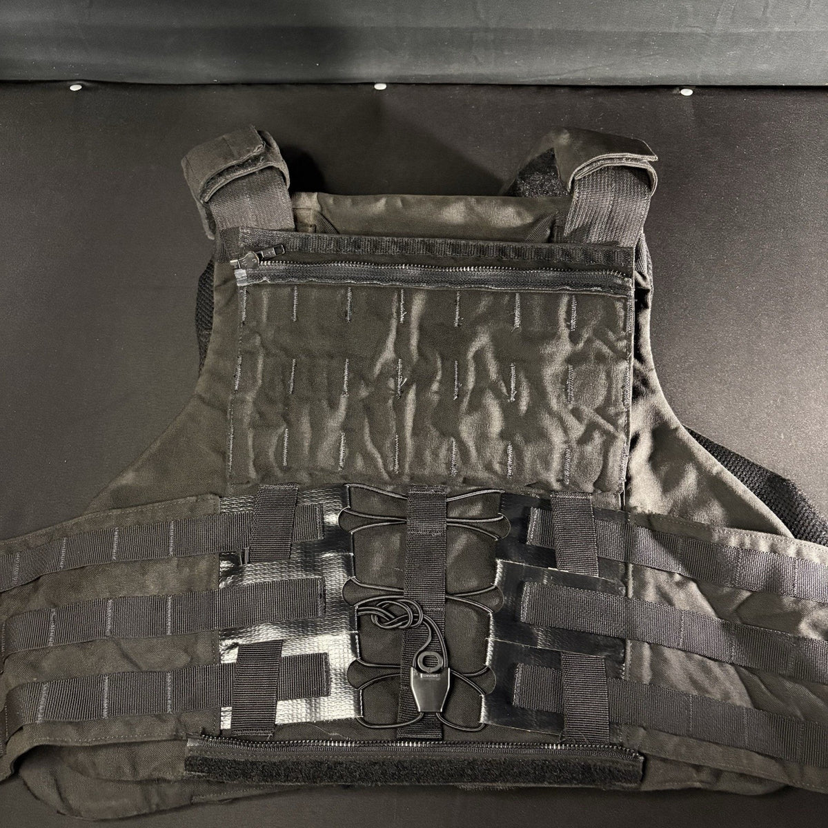 Armor Express Hard Core Tactical Carrier Vest Size Large Black MOLLE Padded