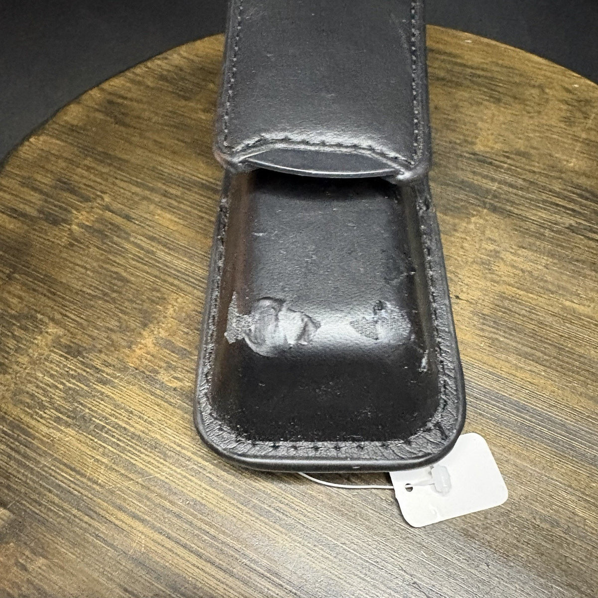 Magazine Pouch 9mm, .40, .357 Plain Black Leather Spring Loaded Rapid Deployment