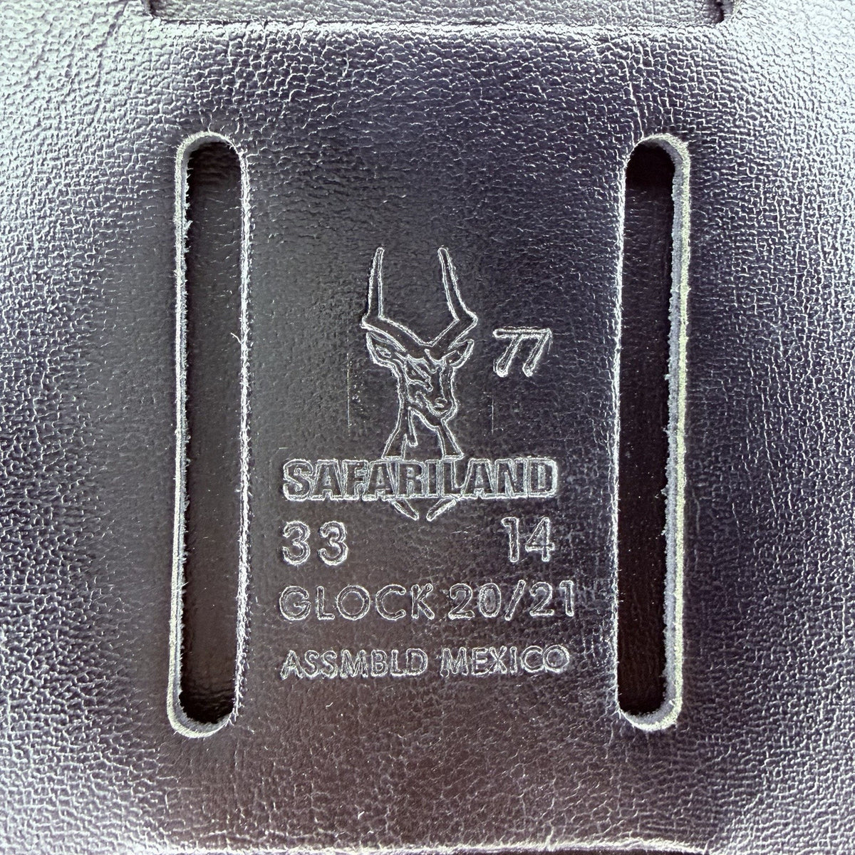 Safariland Double Magazine Pouch GLOCK 20/21 Leather 77 Basketweave Hidden Snap