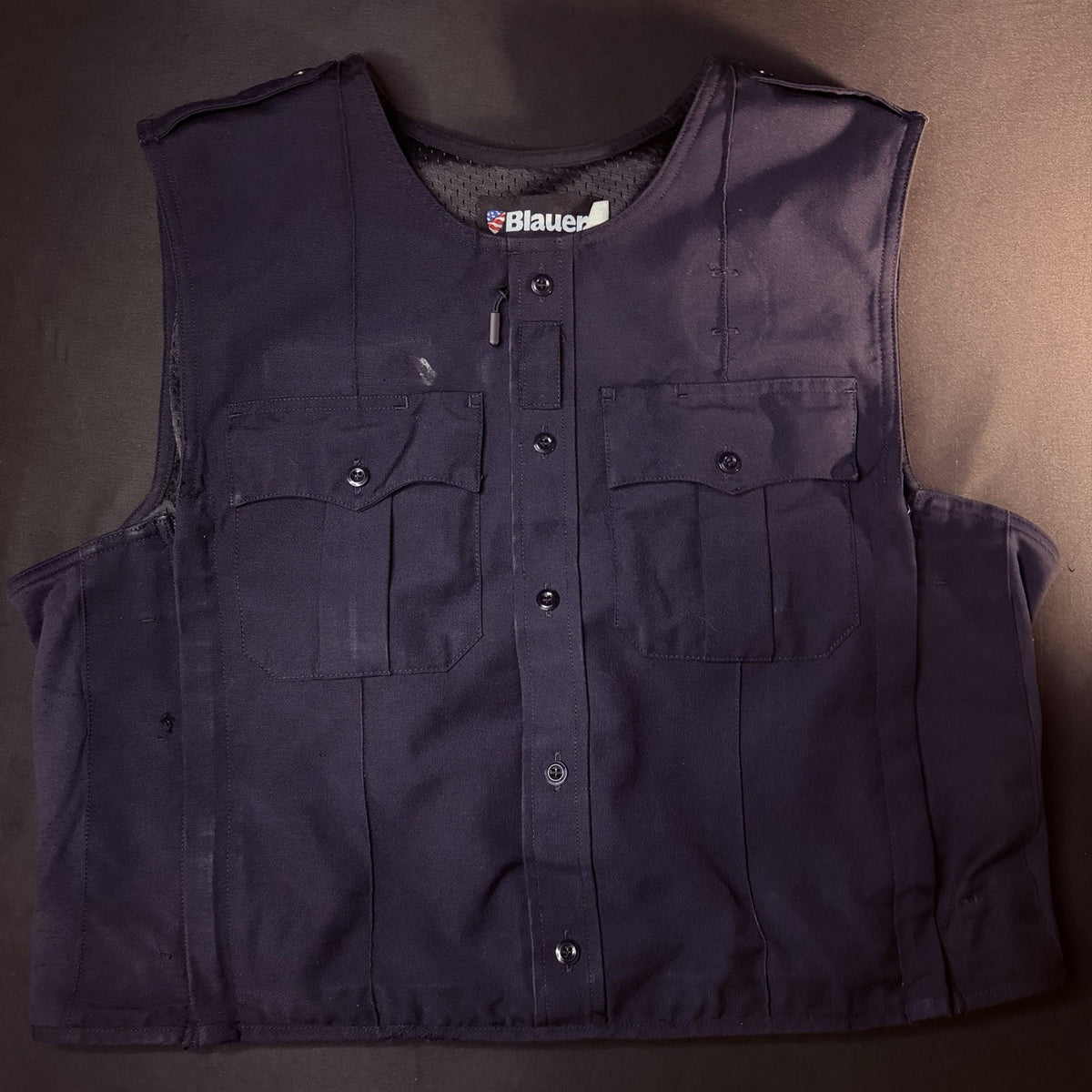 Blauer Body Shield Plate Carrier Vest Size Medium Tall Dark Navy w/Pockets 8470