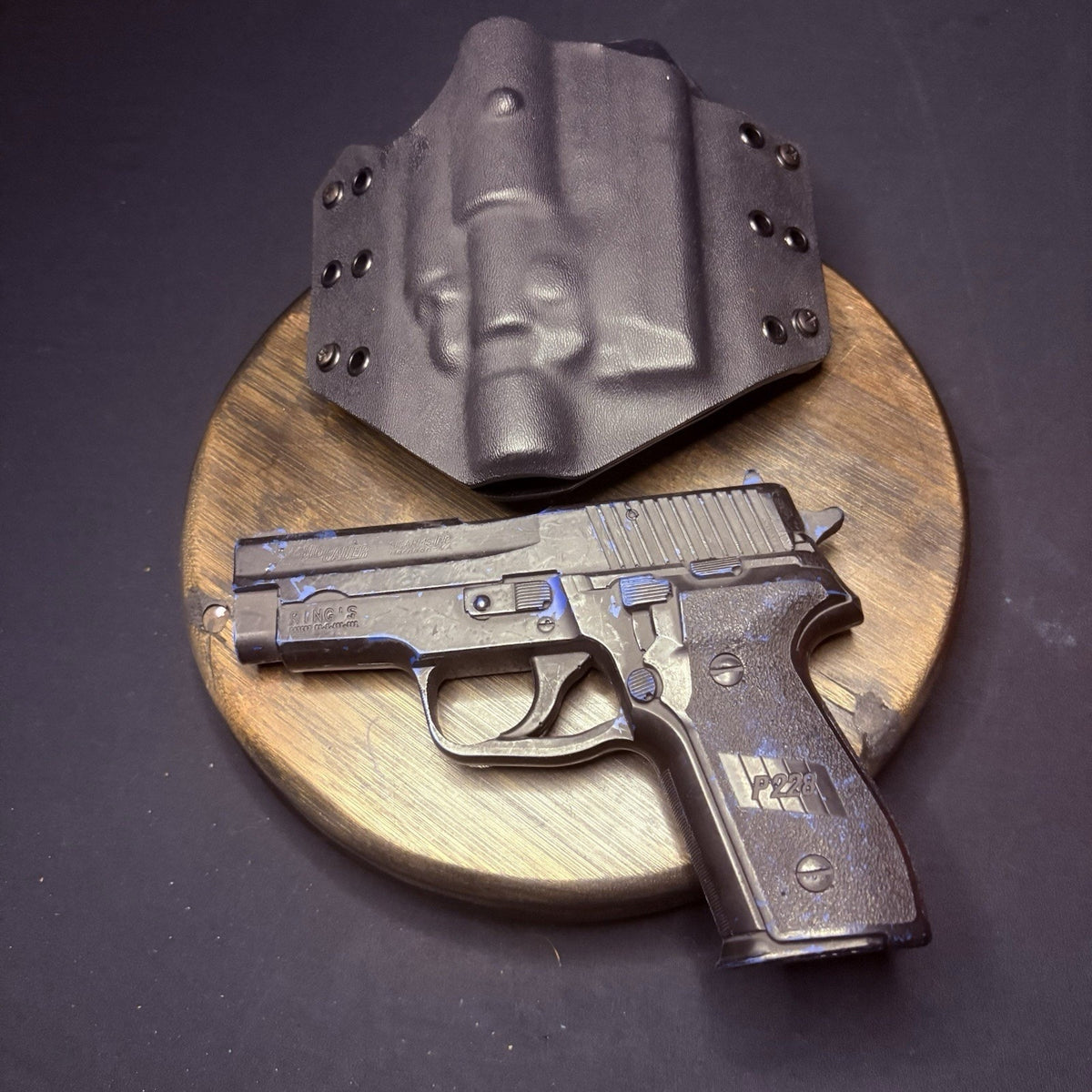 Sig Sauer P228 + Light Holster Kydex Black Double Belt Loop
