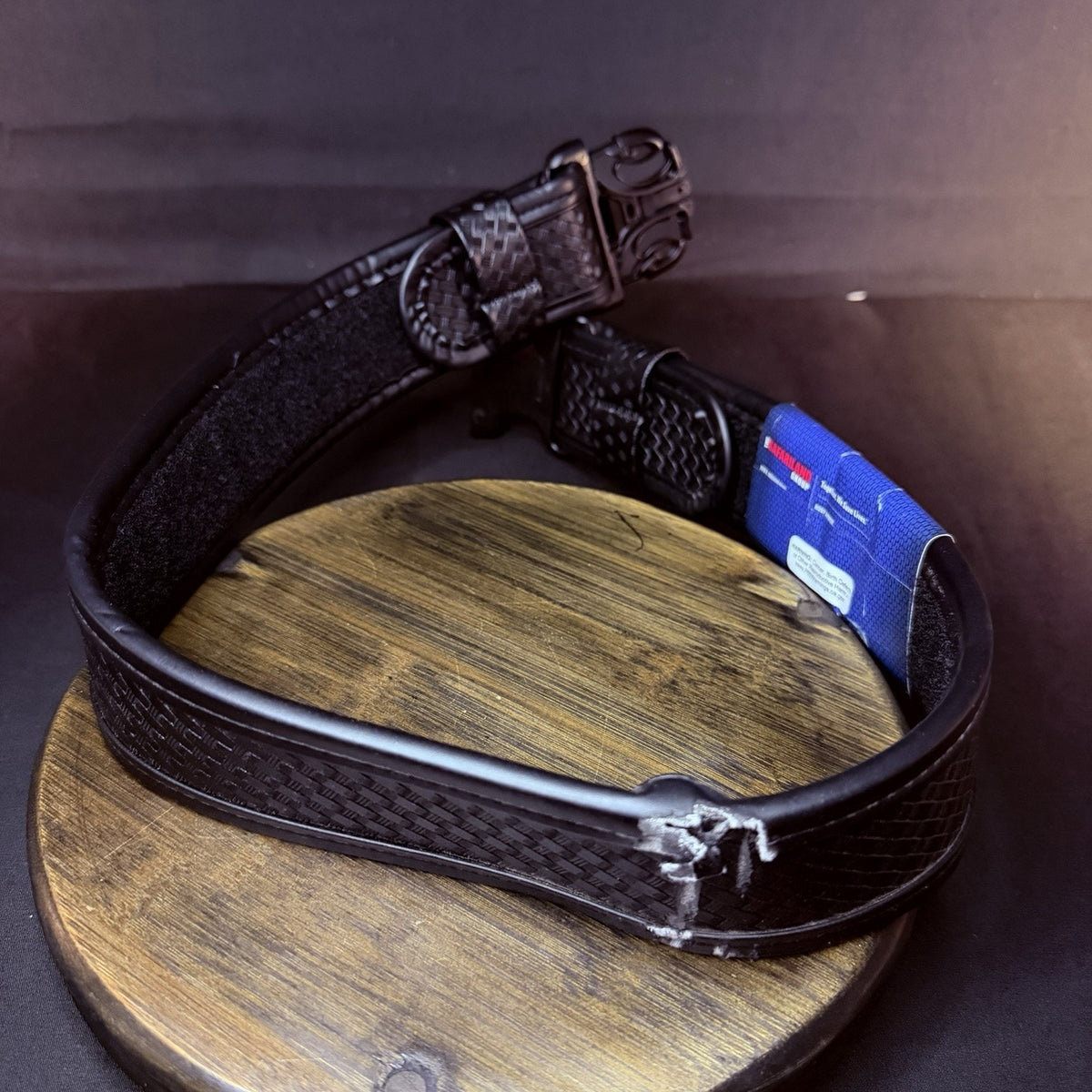 Bianchi 7950 Duty Belt Waist Size Small 28”-32" Basketweave Leather with A Cut