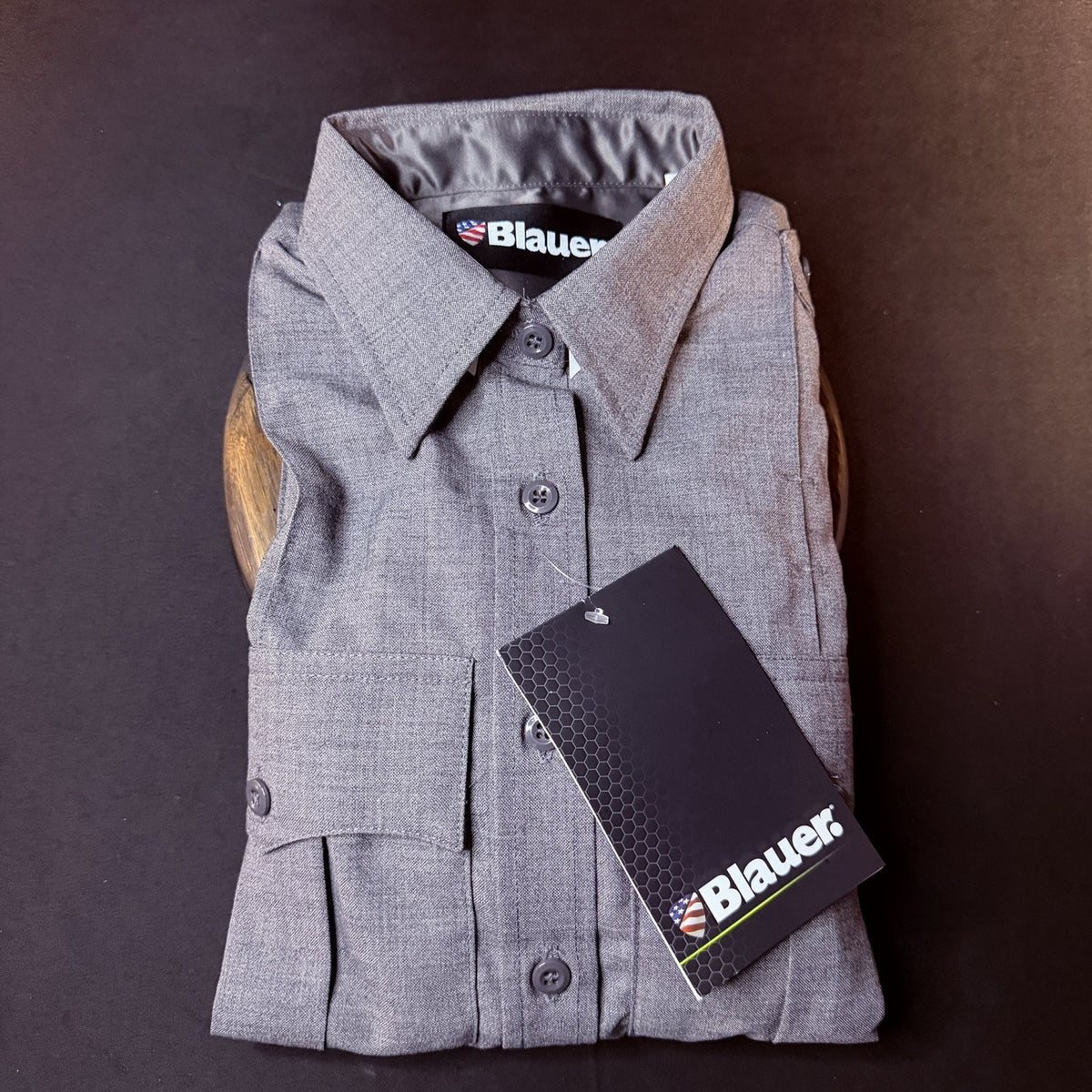 Blauer Long Sleeve Shirt Size Women 32 Small 8450W Grey Wool Class A Uniform